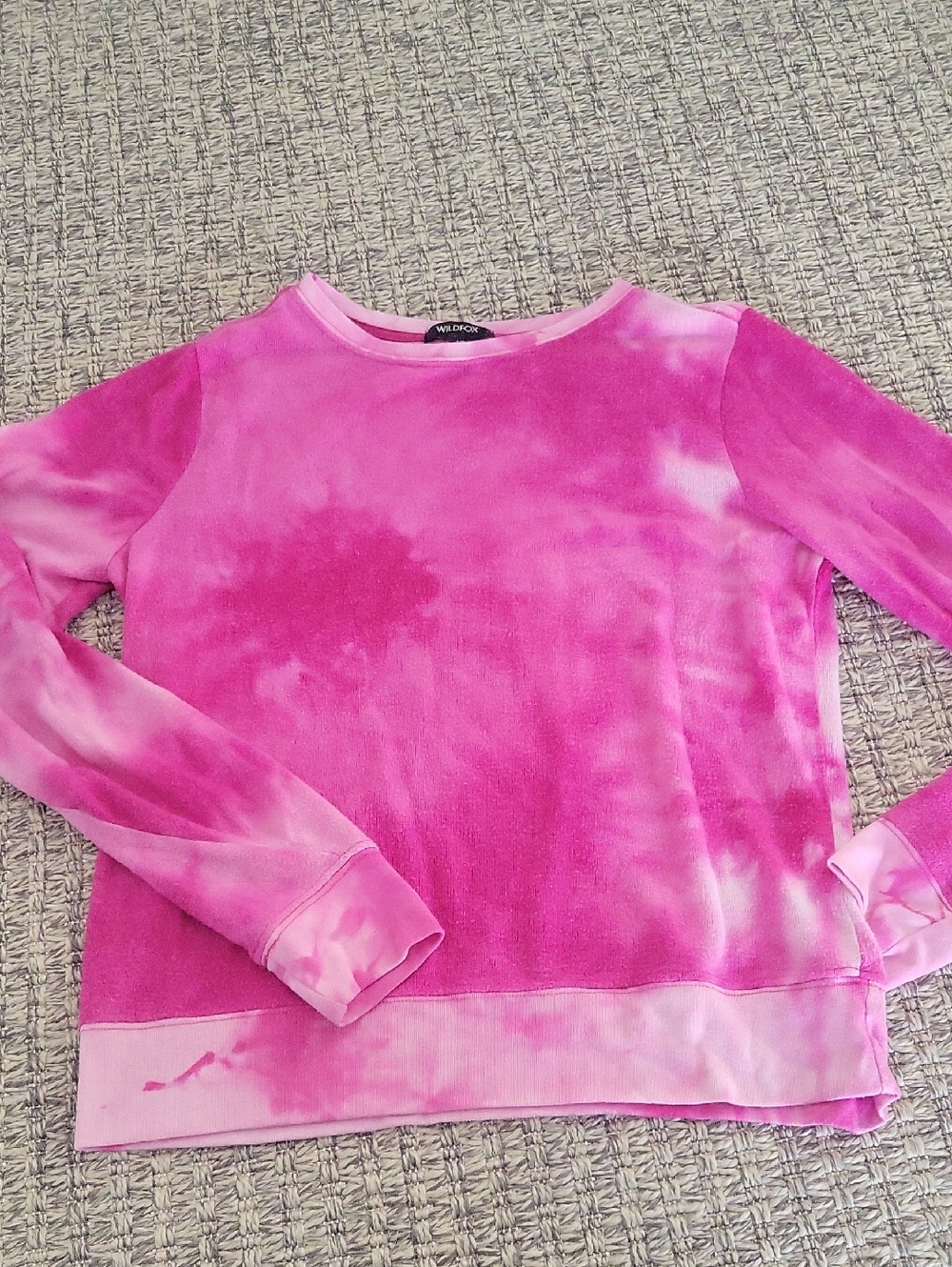 Wildfox Pink Tie-Dye Crewneck Sweatshirt XS/SMALL